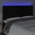 LED uzglavlje crno 180x7x118/128 cm baršunasto