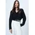 Trend Alacati Stili Ženska bluza dugih rukava Alc-X13126, Crna