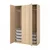PAX / FORSAND Garderober, belo b. im. hrastovine/belo b. im. hrastovine, 150x60x236 cm