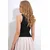 Trend Alacati Stili Ženska bluza bez rukava ALC-X12182, Okrugli izrez, Crna