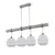 Brilagi - Luster na sajli WOOD GLASS 4xE27/60W/230V borovina/siva/bela