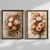 WallXpert set uramljenih MDF slika NAL188-70, buketi cveća u vintage stilu u toplim tonovima, 2 x 50 x 70 cm