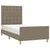Vidaxl Posteljni okvir z vzglavjem taupe 80x200 cm blago