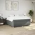 Vidaxl Box spring postelja z vzmetnico temno siva 200x200 cm blago