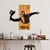 Aberto Design Zidna dekoracija Banksy - Flower Thrower, 69x58x3 cm, Crna