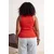 Trendyol Curve Ženska majica Tbbss23Cv00001, Crvena
