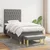 Vidaxl Box spring postelja z vzmetnico temno siva 90x190 cm blago