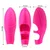 shumee Silikonski vibrator za prste s pikami, 100 % vodoodporen, roza
