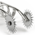 Mr. Steel Double Finger Pinwheel Silver