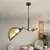 Luster na štangi LOTUS 2xE14/10W/230V crna/zlatna