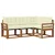 Set vanjskih sofa s jastukom 4 pcs Prirodna i krem