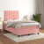 Vidaxl Box spring postelja z vzmetnico roza 120x190 cm žamet