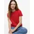 Tommy Jeans Majica LINEAR  rdeča / črna / bela