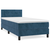 vidaXL Box spring postelja z vzmetnico temno modra 100x200 cm žamet