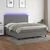 Vidaxl Box spring postelja z vzmetnico LED temno siva 180x200 cm blago