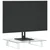 Stalak za monitor bijeli 40x35x8 cm kaljeno staklo i metal