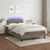 Vidaxl Box spring postelja z vzmetnico LED taupe 120x190 cm blago