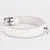 Devil Sticks Patent Leather Collar with Lamb Leather Backing White