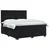 vidaXL Postelja boxspring z vzmetnico Črna 140 x 200 cm Žamet