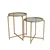 Hanah Home Klub sto 50x50x50cm Zlatno-Sivi