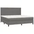 Vidaxl Box spring postelja z vzmetnico siva 200x200 cm umetno usnje