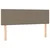 Vidaxl LED posteljno vzglavje taupe 144x5x78/88 cm blago