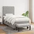 Vidaxl Box spring postelja z vzmetnico svetlo siv 100x200 cm blago