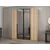 Hanah Home ormar sa reflektujućim staklom Nisa 20610, 180 cm, dore