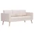 2-dijelni set sofa od tkanine krem