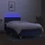 Greatstore Box spring postelja z vzmetnico LED modra 90x190 cm blago
