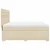 Vidaxl Box spring postelja z vzmetnico krem 180x200 cm blago