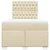 vidaXL vidaXL Box spring postelja z vzmetnico krem 120x190 cm blago, (21304928)