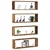 Police na zidu s policom Zidne 4 pcs Staro drvo 80 x 15 x 26 cm