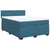 Vidaxl Box spring postelja z vzmetnico modra 140x200 cm žamet