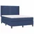 Vidaxl Box spring postelja z vzmetnico modra 140x200 cm blago