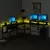 Hanah Home Radni sto Greta RGB, Crno-braon