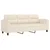 2-dijelni set sofa s jastucima bež od mikrovlakana