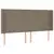LED uzglavlje smeđesivo 203 x 16 x 118/128 cm od tkanine