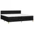 Vidaxl Box spring postelja z vzmetnico LED črna 200x200 cm blago