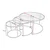 Hanah Home Klub sto-set Aurum, 42x35x42cm, 60x39x60cm, 80x43x80cm, 3 komada, Zlatne boje