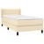 Vidaxl Box spring postelja z vzmetnico krem 80x200 cm blago