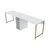 Hanah home Radni sto 240x74x60?cm Belo-Zlatni