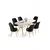 Hanah Home Trpezarijski set, 7 komada, Crni