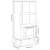 Regal za knjige SENJA izgled ratana crni 60x35x130 cm borovina