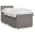 vidaXL Box spring postelja z vzmetnico taupe 90x200 cm blago