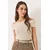 Bianco Lucci Ženska bluza na kratake rukave 60284012, Brod izrez, Siva