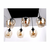Aspa Viseća Lampa Black 6X40W E27 Brown Lampshade