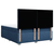 Box spring postelja z vzmetnico modra 200x200 cm blago