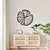 WallXpert metalni zidni ukras DCV-1013-MT, list lokvanja, 40 x 40 cm, crni