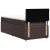 vidaXL Box spring postelja z vzmetnico temno rjava 90x200 cm blago